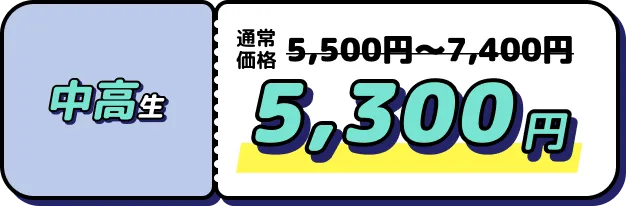 中高生 5,300円
